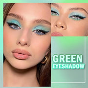 Matte Light Green Glitter Eye Shadow Makeup Palette 4 Colors, Highly Pigmented Mint And Seafoam Green Waterproof Eyeshadow...