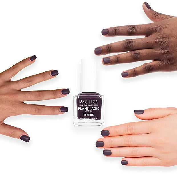 Pacifica Natural Nail Polish – Plant Magic Translucent Purple Nail Base - Plant Based, Non-Toxic & Clinically Tested - Las...