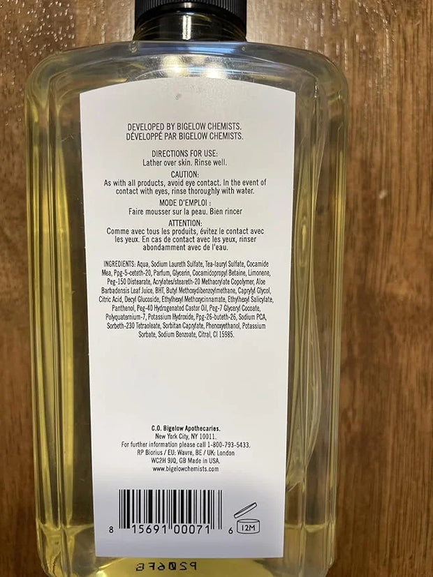 C.O. Bigelow Body Cleanser - No. 1161 - Moisturizing Lemon Body Wash for Men & Women with Aloe Vera, Sodium PCA, and Glyce...