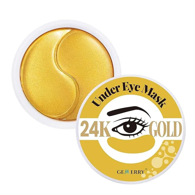 GEMERRY Under Eye Patches 60 Pcs - 24K Gold Under Eye Patches for Puffy eyes, Dark Circles, and Smooth Wrinkles, Perfect G...