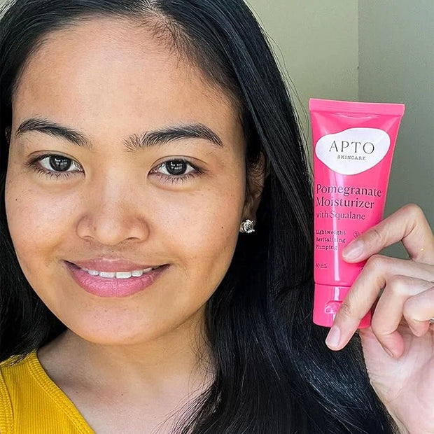 Pomegranate Moisturizer w/Squalane: Daily Lightweight Antioxidant-Rich Facial Lotion for Skin that's Radiant, Soft & Plump...