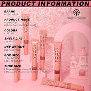 YOUNG VISION Hydrating Liquid Lipstick & Gloss Tint, Oil Infused, Cushion & Puff Applicators, Versatile Nude to Red Shades...
