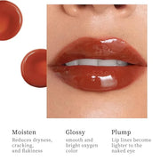 5 Pcs Hydrating Lip Gloss Lip Jam Set, High Shine Glass Finish Nude Colors Moisturizing Glitter Plumping Lip Gloss Shiny J...