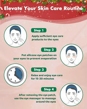 2 Pairs Reusable Under Eye Wrinkle Patches Silicone Mask, Plump Fine Lines & Wrinkles, with Metal Eye Cream Applicator, Ti...