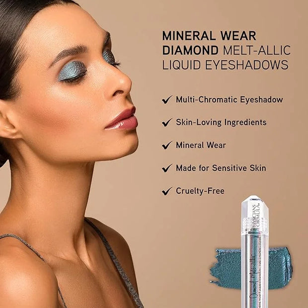 Cream Eyeshadow By Physicians Formula Mineral Wear Diamond Metallic Liquid Eyeshadow Beam of Blue - Product Image