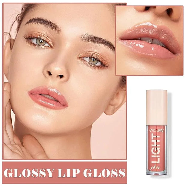 CAHIUYOA Plumping Moisturizing Lip Gloss Lipgloss,Nude Lip Gloss Lip Stain Long Lasting Waterproof,Shine Glossy Liquid Lip...