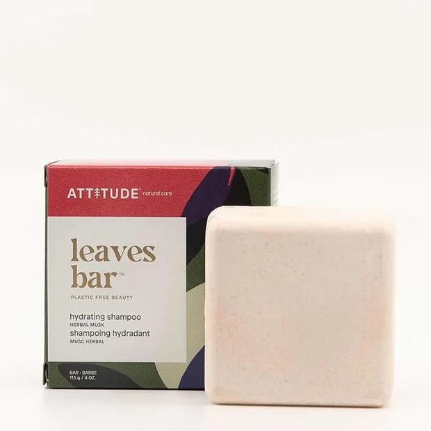 ATTITUDE Hydrating Shampoo Bar, Natural Origin, Ideal for Dry, Damaged Hair, Castor Oil, EWG Verified & Clean ingredients,...
