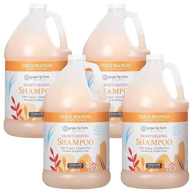 Ginger Lily Farms Botanicals Moisturizing Shampoo for All Hair Types, Coco Mango, 100% Vegan & Cruelty-Free, Coconut Mango...