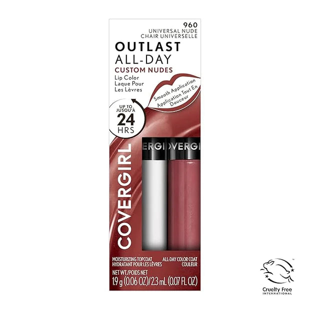 COVERGIRL Outlast All-Day Lip Color Custom Nudes, Universal Nude - Product Image