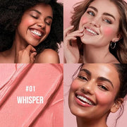 Multi-Use Makeup Cream Blush Stick, Unidollss 3-in-1 Buildable Powder Blush Stick for Cheeks, Eyes, and Lips, Hydrating fo...