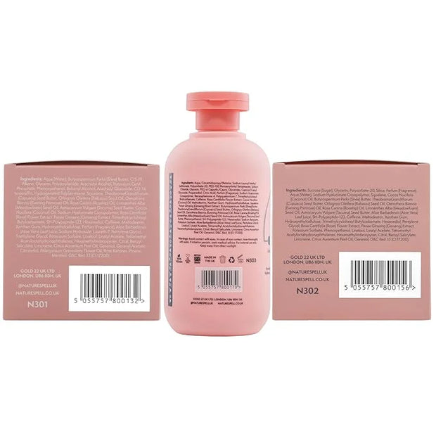 Nature Spell Tone & Tighten Skin Firming Gift Set – Body Wash, Sugar Body Scrub, & Body Cream - Skin-Firming Trio Infused ...