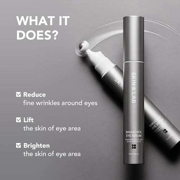 [SKIN&LAB] Crow Feet and Pore Care Vegan Skincare Set: Includes Bakuchiol Eye Serum and Niacinamide Serum - Product Image