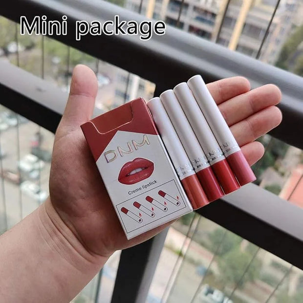 evpct 4Pcs Smoke Pipe Lip Color Changing Lipstick Little Smoke Cigarette Matte Lip Balm Set Kit for Women Beauty Lipstick ...