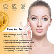 Dermisyou Under Eye Serum Roller Reduce Wrinkle & Fine Lines & Puffiness For Dark Circles Undereye Bags Women & Men - Prod...