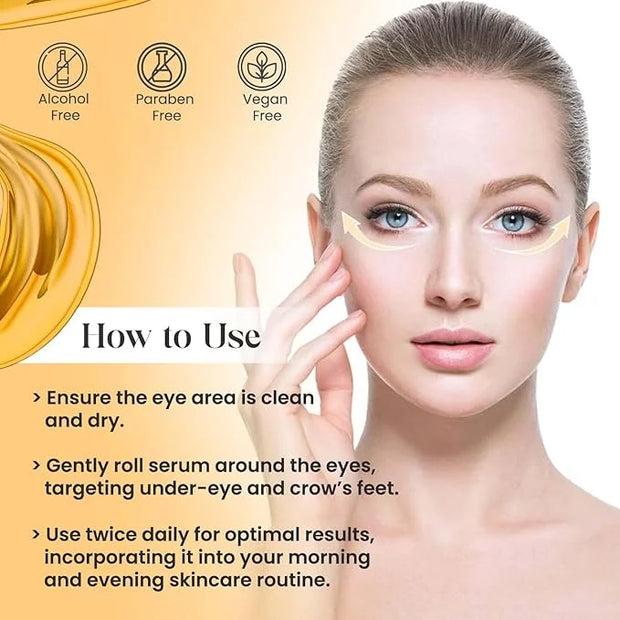 Dermisyou Under Eye Serum Roller Reduce Wrinkle & Fine Lines & Puffiness For Dark Circles Undereye Bags Women & Men - Prod...