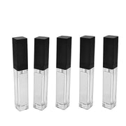 10 Pcs 7.5ml Square Clear Plastic Lip Gloss Tubes Vials with Mirror LED Light Lip Glaze Tube Bottles Empty Refillable Make...