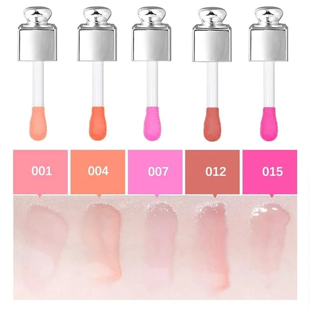 2PCS Hydrating Lip Glow Oil, Lip Oil Gloss Transparent Toot Tinted Nourishing Long Lasting Repairing Lightening Lip Lines ...