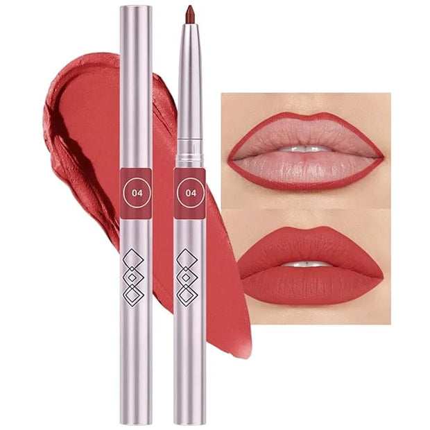 evpct Silky Smooth Lip Liner Pencil Retractable, Ruby Red Lip Liner Creamy Long-Lasting Formula for Precision Contouring M...