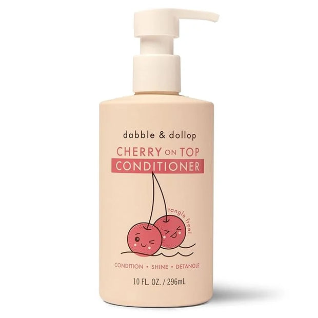Dabble & Dollop Cherry on Top Conditioner - Natural Shine & Detangler for Kids, 100% USA-made, Paraben & Sulfate Free, Veg...