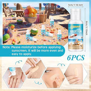 6 Pcs Wedding Sunscreen Bulk Travel Size Sunscreen SPF 50 Mini Sunscreen with Zinc Oxide Titanium Dioxide for Wedding Part...