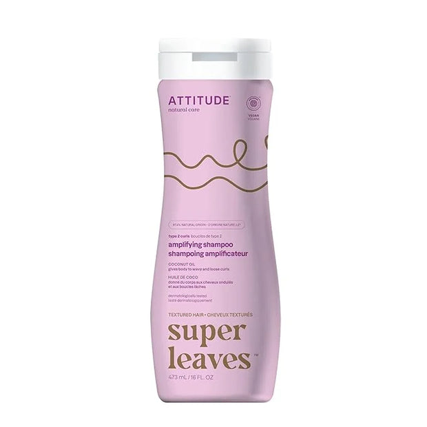 ATTITUDE Amplifying Shampoo for Curly Hair with Coconut Oil, EWG Verified, Vegan and Naturally Derived Ingredients, 2a, 2b...