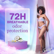 Secret Fresh Antiperspirant Deodorant for Women, 72hr Breathable Sweat & Odor Protection, Instant Freshness & Gentle, PH B...