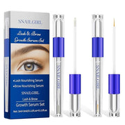 Lash & Brow Growth Serum Kit - Visible Growth in 4 Weeks, 3-Month Supply, Natural Plant Extracts for Longer Eyelashes & Fu...