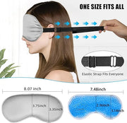Sleep Mask w/ Cooling Gel Eye Mask, Silk Eye Mask for Sleeping, Hot & Cold Eye Masks, Blindfold Eye Cover Sleeping Mask fo...