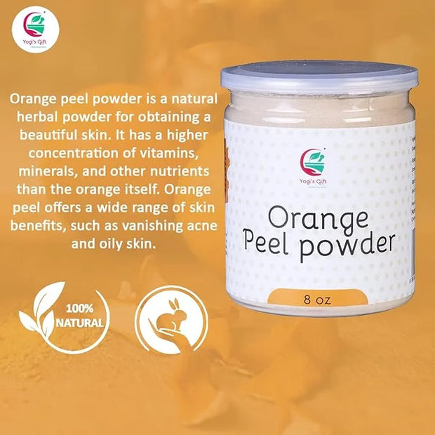 Orange Peel Powder 8 oz (227 grams) | 100% Natural Care For Acne, Tan & Blackheads | Effective DIY Face Mask Ingredient | ...