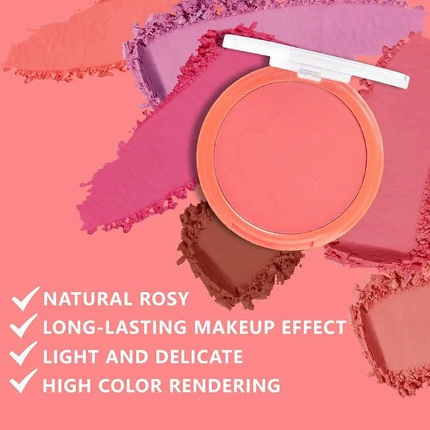 Single Coral Orange Matte Blush for Cheeks Face Blushes Makeup Palette, Rose Bean Monochrome Cream Blushes Palette Makeup ...