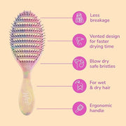 Wet Brush Speed Dry Hair Brush - Stripes (Color Wash) - Vented Design and Ultra Soft HeatFlex Bristles Are Blow Dry Safe W...