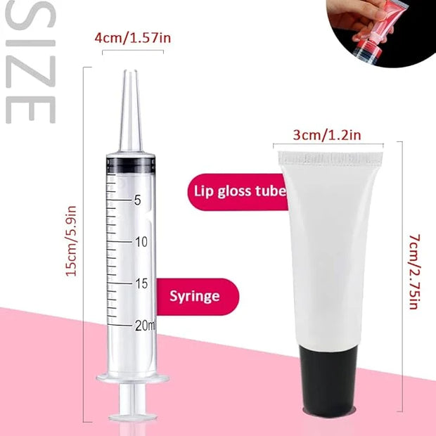 AMORIX 50PCS Lip Gloss Tubes 5ml Black Cap Lip Gloss Containers Empty Lip Balm Tubes Refillable Cosmetic Squeeze Lipgloss ...
