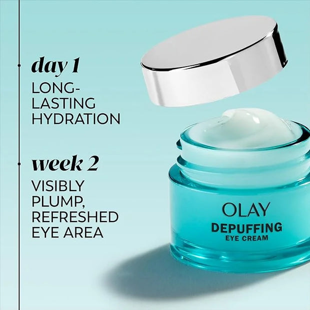 Olay Hyaluronic + Peptide 24 Gel Eye Cream, Fragrance-Free, 0.5oz (15 mL) - Product Image