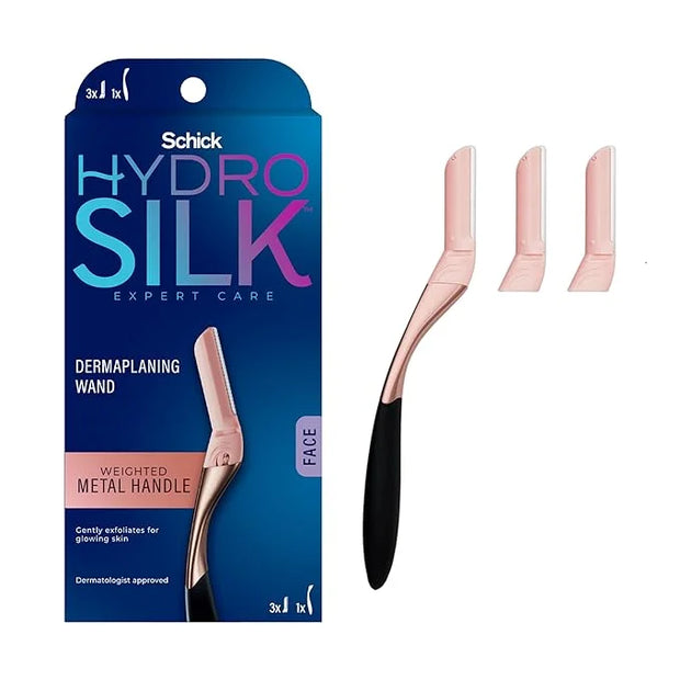 Schick Hydro Silk Dermaplaning Wand, Dermaplaning Tool for Face | Dermaplane Razor for Women Face, Eyebrow Razor, Peach Fu...