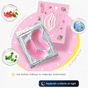 30 Pairs Eye Masks & Lip Masks, Crystal Collagen Under Eye Patches for Puffy Eyes, Moisturizing Lip Mask Pink Lip Pads for...