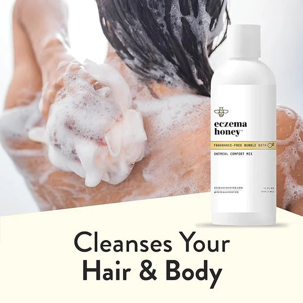 ECZEMA HONEY Fragrance-Free Oatmeal Comfort Bubble Bath - Sensitive Skin Body Wash & Bath Soak - Moisturizing Bath Product...