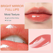 2PCS Hydrating Lip Glow Oil, Plumper Gloss, Moisturizing Oil, No-Sticky Transparent Plumping Gloss Tinted Balm for Care an...