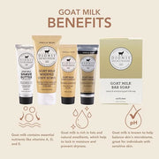 Dionis Goat Milk Skincare Vanilla Bean 6 Piece Self Care Essentials Travel Set - Bar Soap, Shave Butter, Hand Cream, Body ...