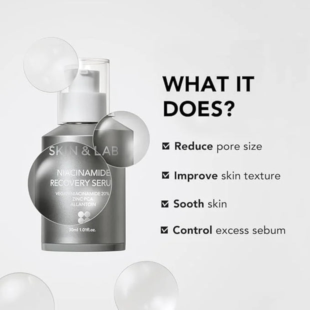 [SKIN&LAB] Crow Feet and Pore Care Vegan Skincare Set: Includes Bakuchiol Eye Serum and Niacinamide Serum - Product Image