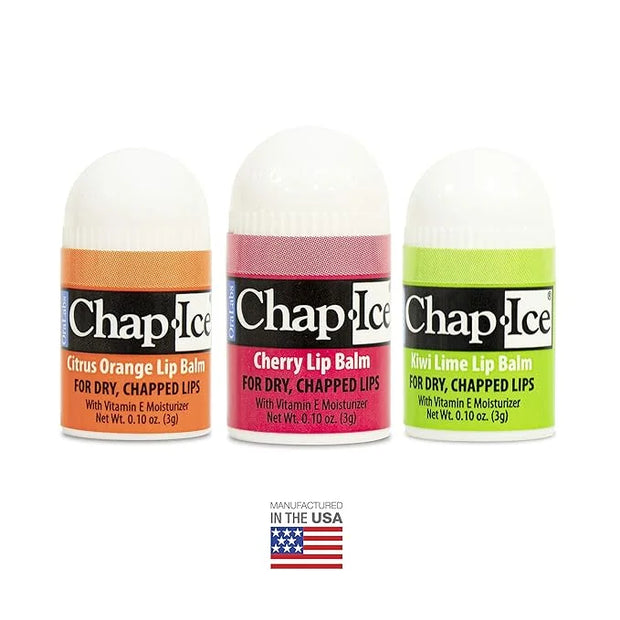 Chap-Ice® | Premium and Traditional Lip Balm for Chapped, Dry, or Windburned Lips | Pocket Size Display with Assorted Flav...