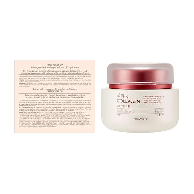 The Face Shop Pomegranate & Collagen Volume Lifting Eye Cream | Deep Revitalizing Cream for Elasticity, Firmness & Density...