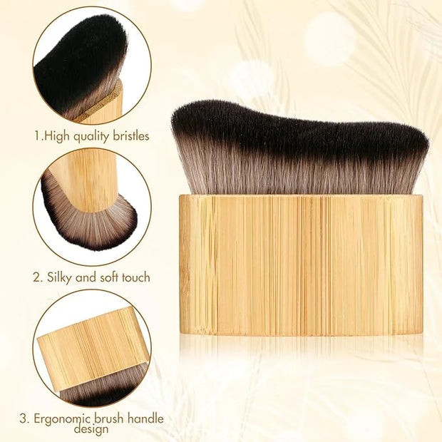 Ouligay Self Tan Brush Portable Self Tanning Brush Kabuki Brush for Self Tanner Brush Sunscreen Liquid Foundation Body Mak...