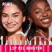Ruby Kisses Lip Oil Booster, Hydrating Lip Gloss with Nourishing Natural Oil Blend, Jumbo Wand for Easy Application, Non-S...