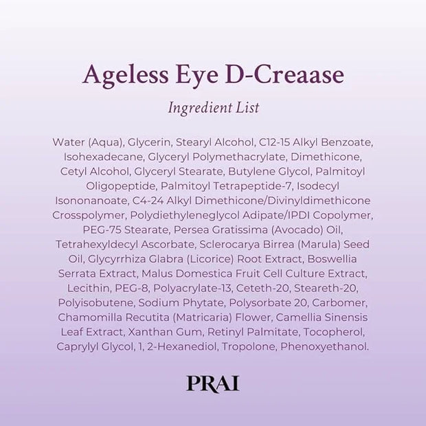 PRAI Beauty Ageless Eye D-Crease, Anti-Aging Eye Cream for Instantly Ageless-Looking Eyes, Under Eye Cream - Product Image