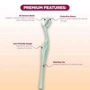 Eyebrow Shaper Tool for Women, 3ct | Eyebrow Shaper, Face Razor, Upper Lip & Chin Hair Remover | SS German Blade, Painless...