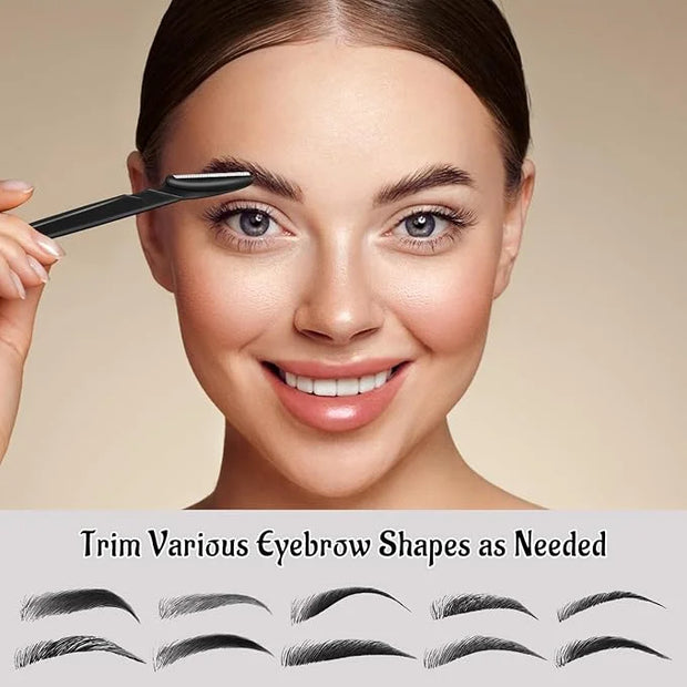 16 Pcs Black Eyebrow Razor, Face Razors Multipurpose, Facial Razors for Women Men, Eyebrow Trimmers Shaver with Protective...
