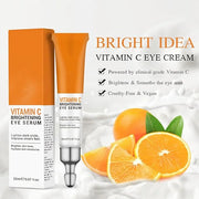 Vitamin C Eye Cream for Dark Circles, Fine Lines Puffiness Crow's Feet Eye Bags Under Eyes Treatment for Women & Men, Adva...