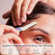 Face Razors for Women, Reusable Handle with 19 Microblades, Dermaplane Razor for Women Face, Eyebrow & Facial Razors, Peac...