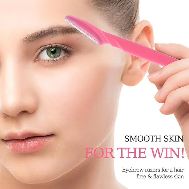 40pcs Eyebrow Razor for Women, Face Shaver Kit Dermaplaning Tool for Peach Fuzz Removal, Stainless Steel Blades with Prote...