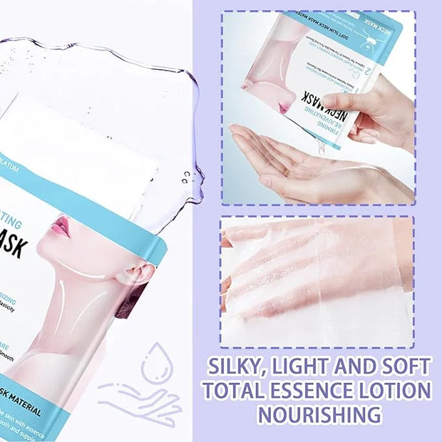 Neck Firming Cream and Neck Mask Set,Non-greasy Tighten Lift Firming Face Cream Skincare Moisturizer, 3 Pieces Deep Moistu...
